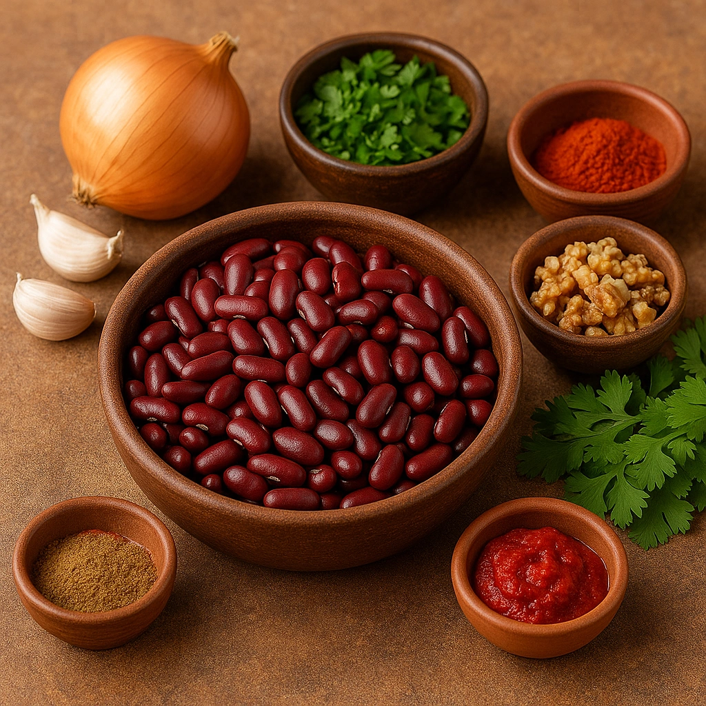 Інгредієнти для лобіо з квасолі