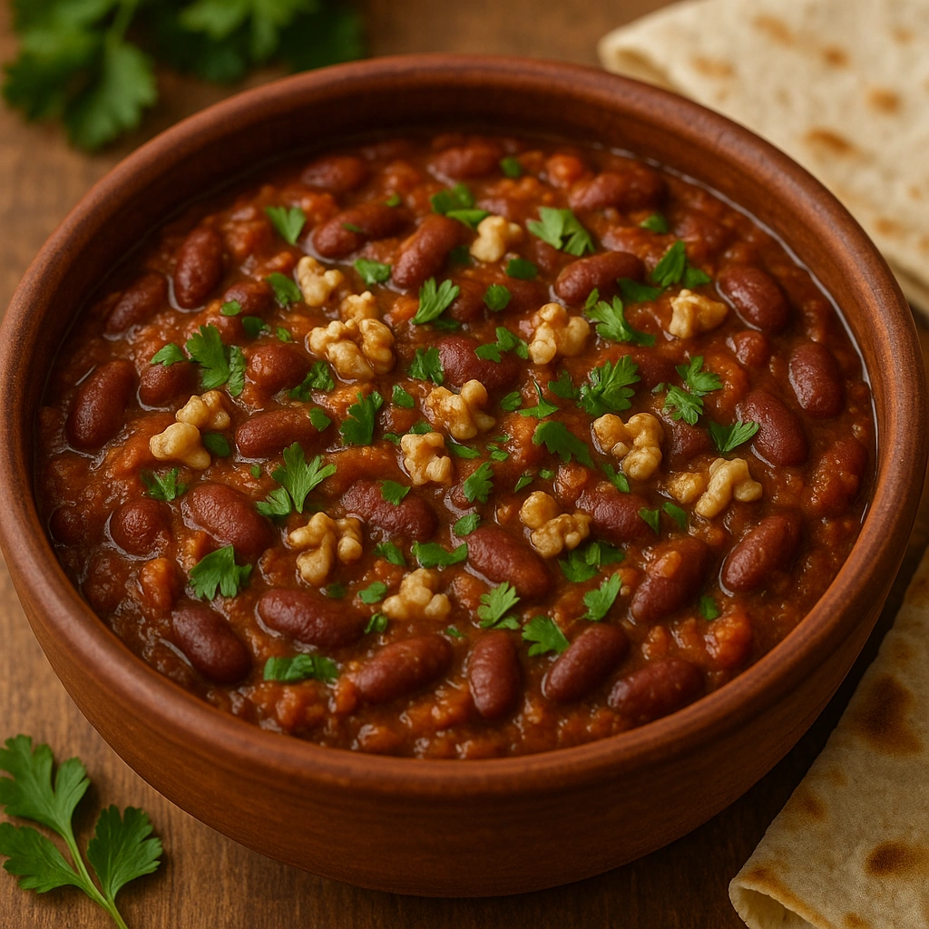 Подача готового лобіо з квасолі