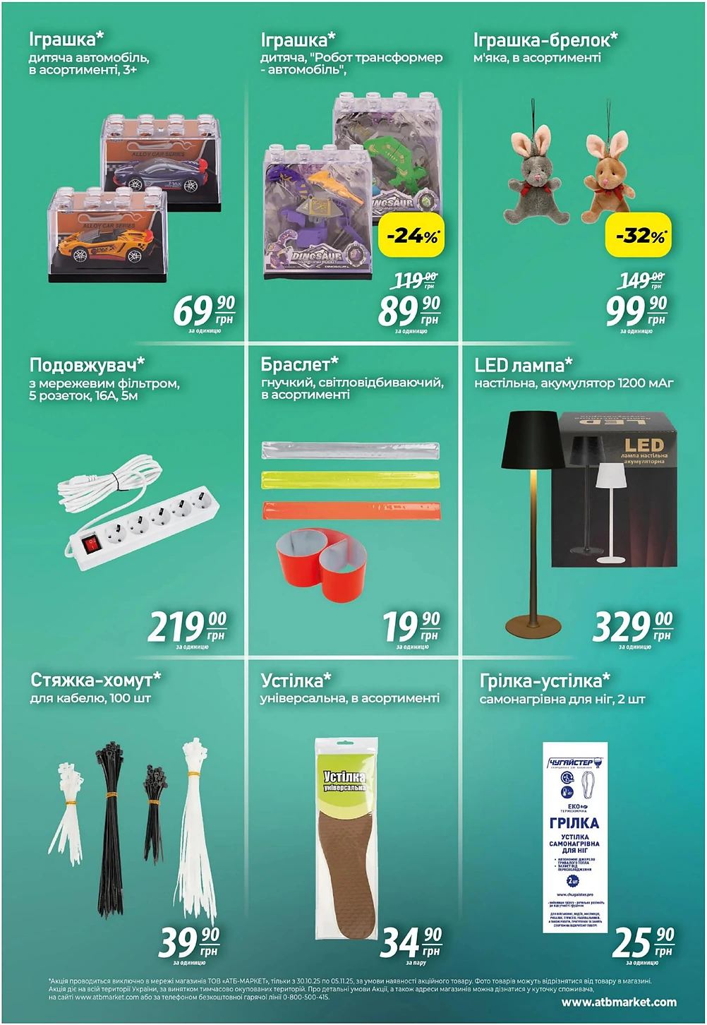 Акція 7 Днів в АТБ маркет з 29 жовтня по 5 листопада 2025 року