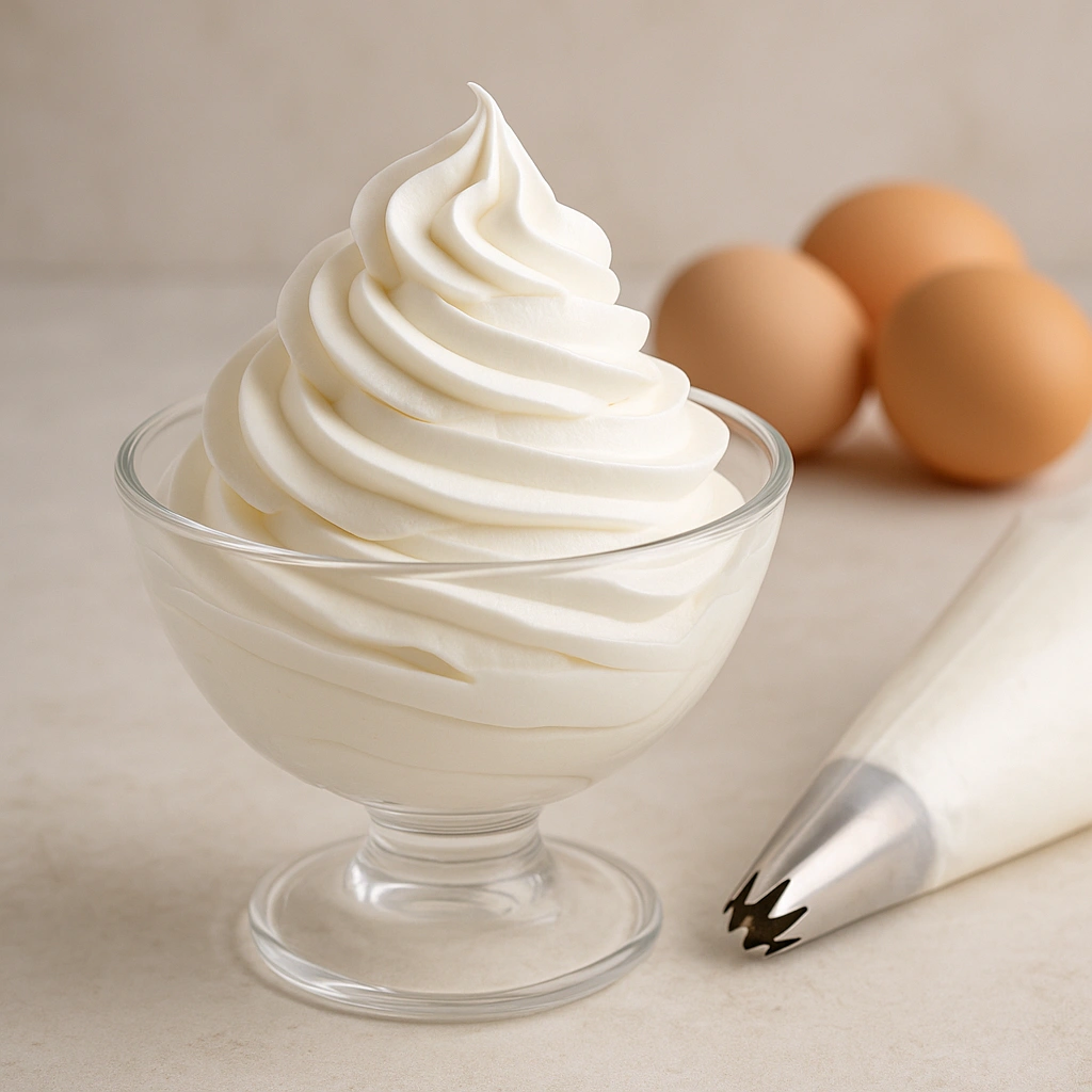 Білково-заварний крем у скляній креманці