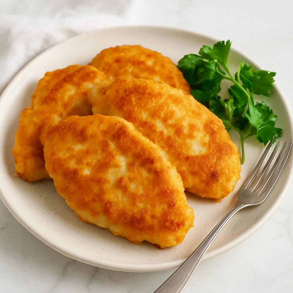 Биточки з курячого філе на тарілці