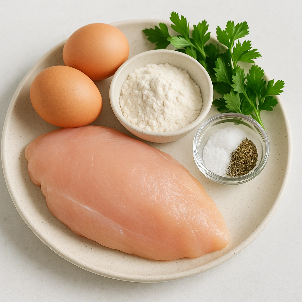 Інгредієнти для биточків з курячого філе