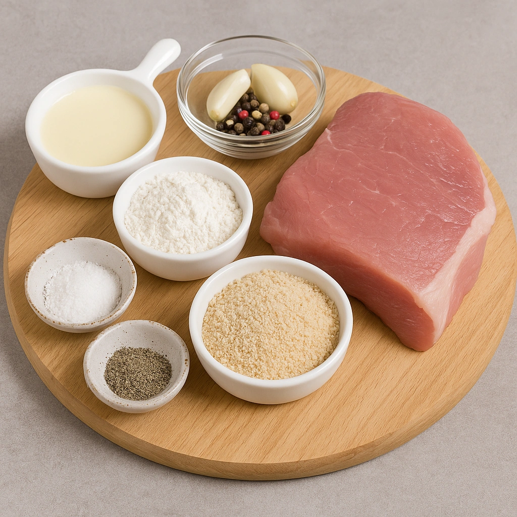 Інгредієнти для биточків зі свинини