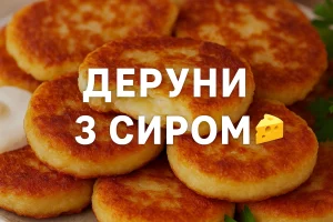Деруни з сиром — апетитна домашня страва
