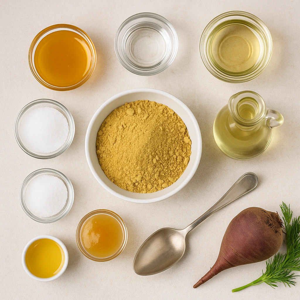 Інгредієнти для приготування домашньої гірчиці