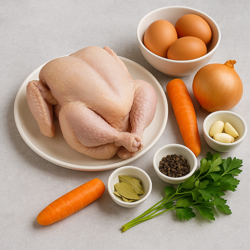 Інгредієнти для холодцю з курки