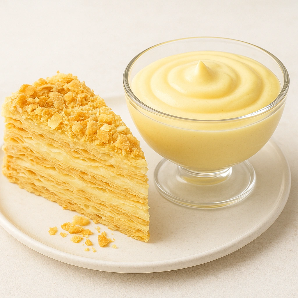 Заварний крем і торт «Наполеон»