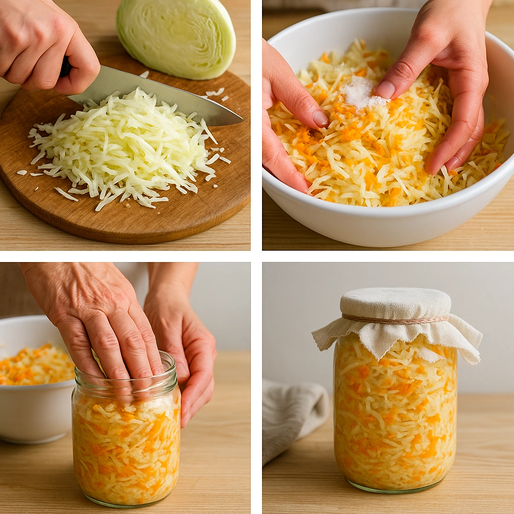 Процес приготування квашеної капусти — покроково