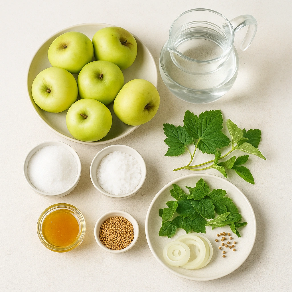 Інгредієнти для приготування квашених яблук