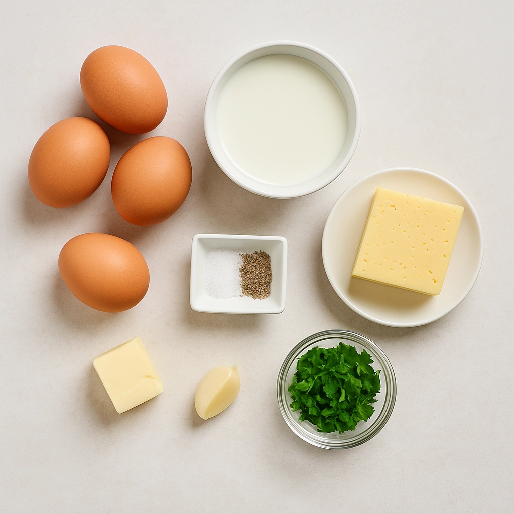 Інгредієнти для омлету у духовці
