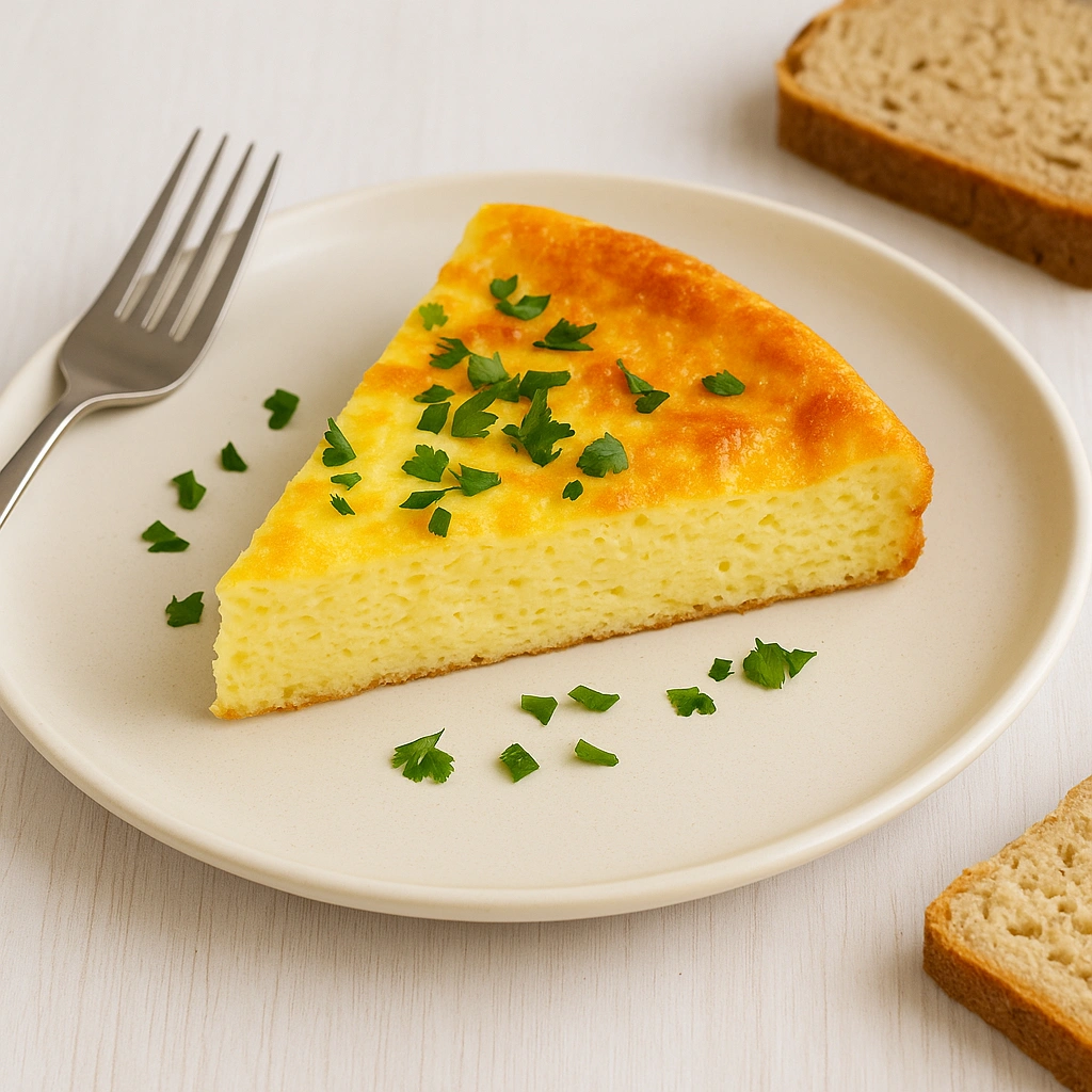 Подача омлету у духовці на тарілці