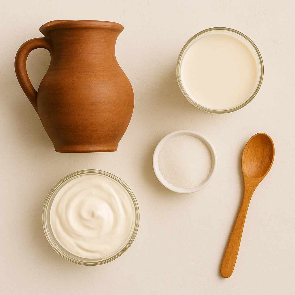 Інгредієнти для приготування ряжанки