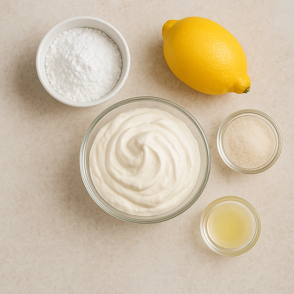 Інгредієнти для сметанкового крему