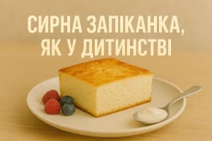 Обкладинка статті «Сирна запіканка, як у дитинстві»
