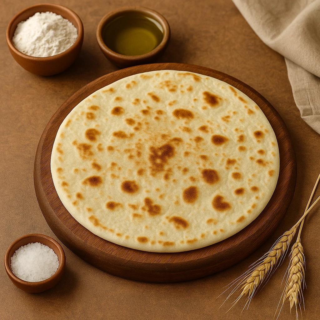 Домашня тортилья на дерев’яній дошці