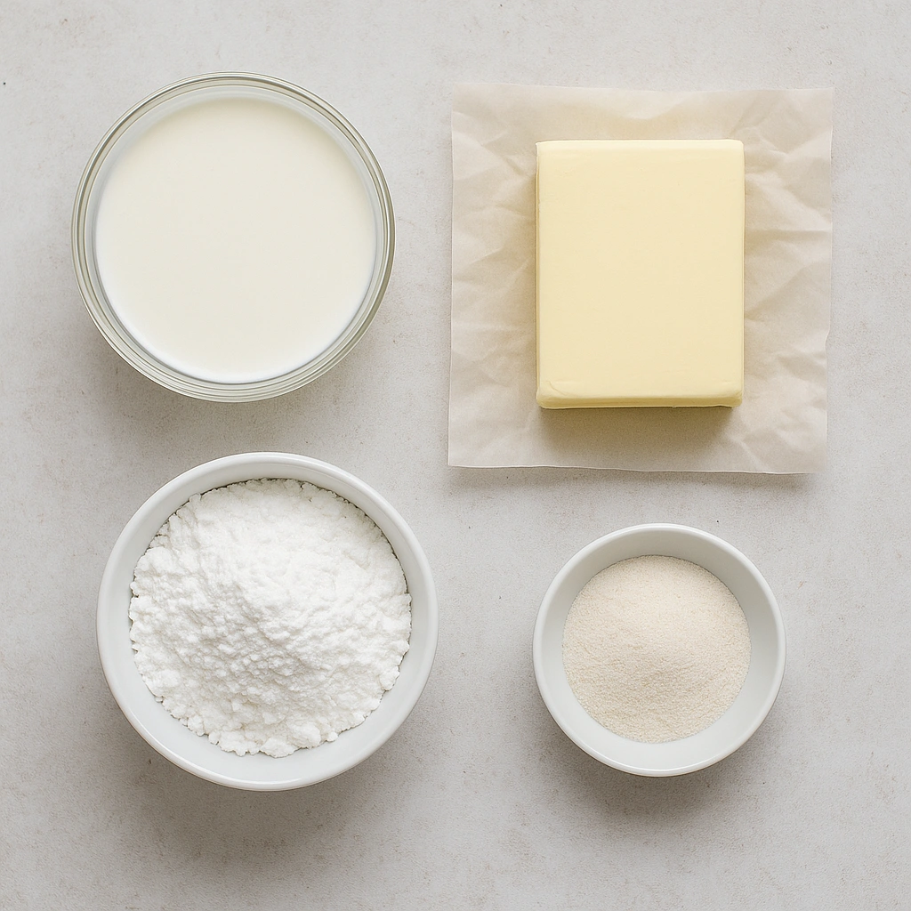 Інгредієнти для вершкового крему