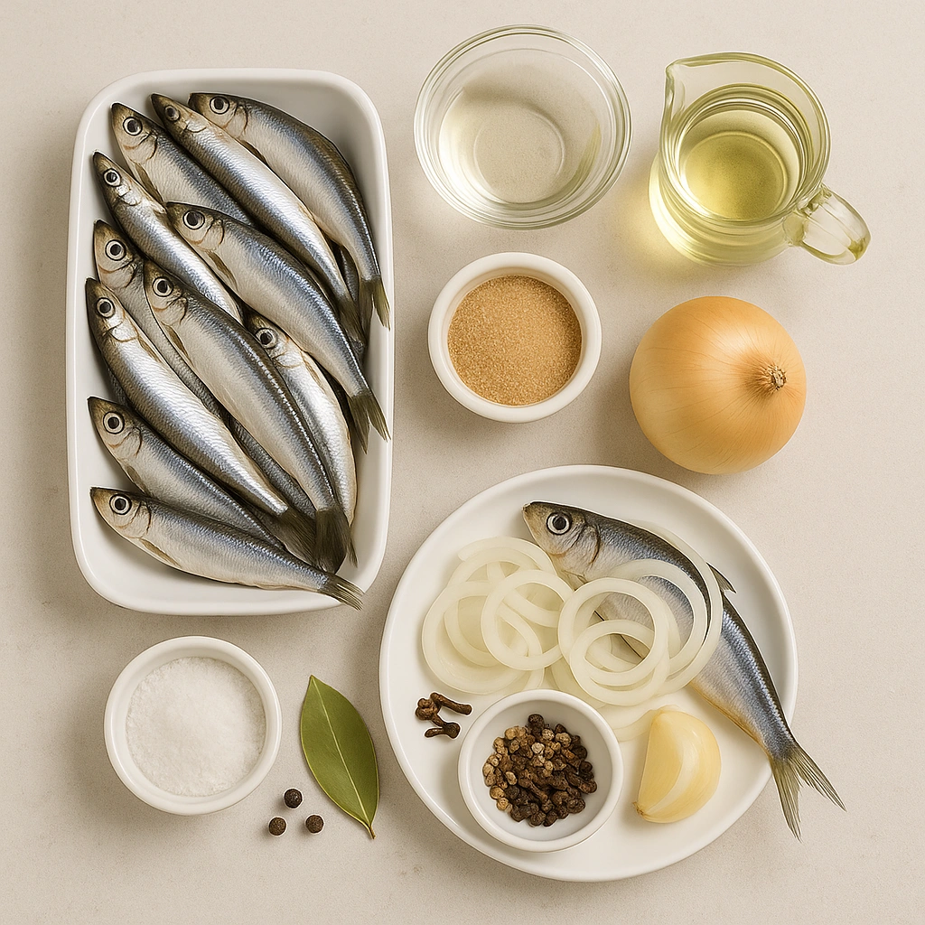 Інгредієнти для засолу тюльки