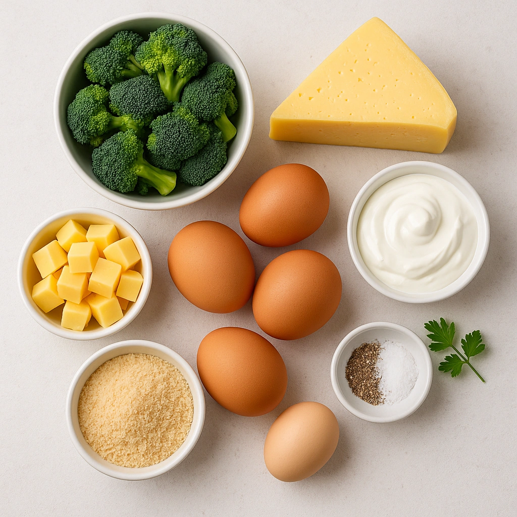 Інгредієнти для запіканки з броколі