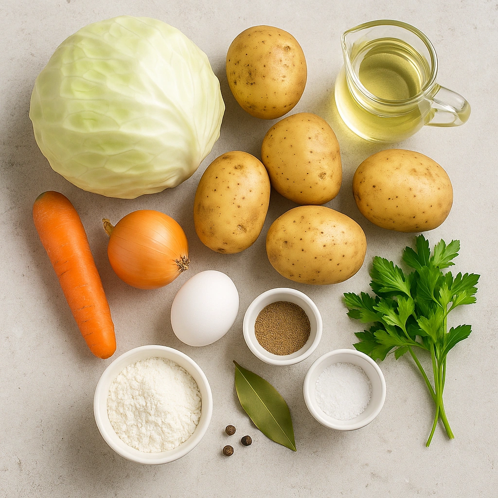 Інгредієнти для зразів з капустою