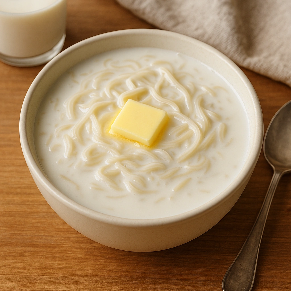 Молочна локшина з вершковим маслом