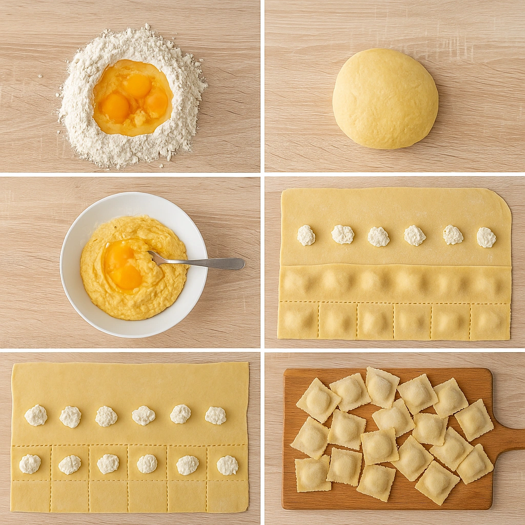 Етапи приготування домашніх равіолі